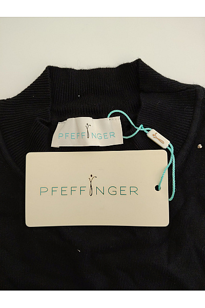 PFEFFINGER Černý dámský pulovr se stojáčkem a perličkami Velikost DE 38 | PFEFFINGER | obrázek 5