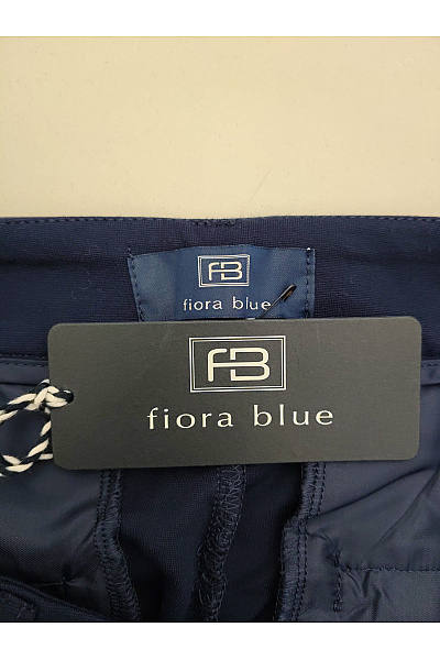 fiora blue Modré široké společenské kalhoty s vysokým pasem Velikost DE 42 | fiora blue | obrázek 6