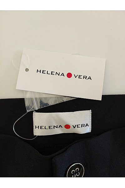HELENA VERA Černé elegantní kalhoty s rozparkem Velikost DE 21 | HELENA VERA | obrázek 9