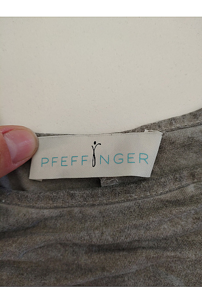 PFEFFINGER Dámské šedé tričko s tříčtvrtečním rukávem a kulatým výstřihem Vel. DE 48 | PFEFFINGER | obrázek 6