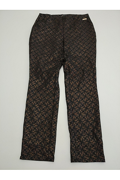 Alfredo Pauly Černé elegantní společenské kalhoty s květovaným vzorem Velikost IT 40 | Alfredo Pauly | obrázek 2
