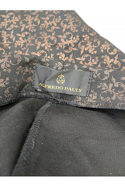 Alfredo Pauly Černé elegantní společenské kalhoty s květovaným vzorem Velikost IT 40 | Alfredo Pauly | obrázek 9