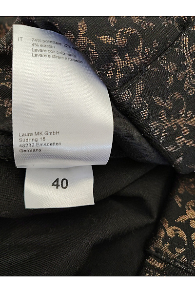 Alfredo Pauly Černé elegantní společenské kalhoty s květovaným vzorem Velikost IT 40 | Alfredo Pauly | obrázek 10