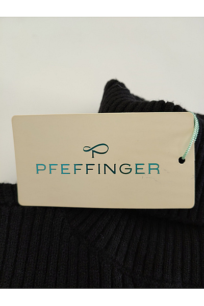 PFEFFINGER Černý dámský rolák pletený žebrovaný Vel. DE 42 | PFEFFINGER | obrázek 5