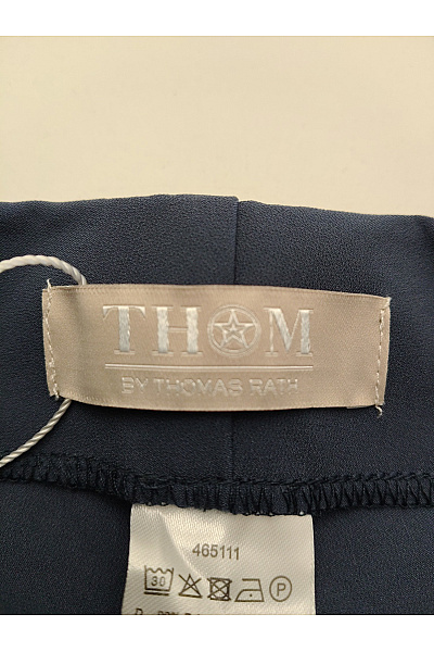 THOM By Thomas Rath Modré elegantní kalhoty s širokými nohavicemi Velikost DE 21 | THOM By Thomas Rath | obrázek 7