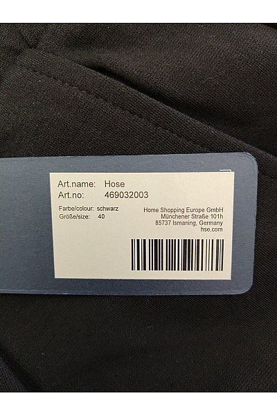 fiora blue Černé dámské chino kalhoty s kapsami a pružným pasem Velikost DE 40 | fiora blue | obrázek 9