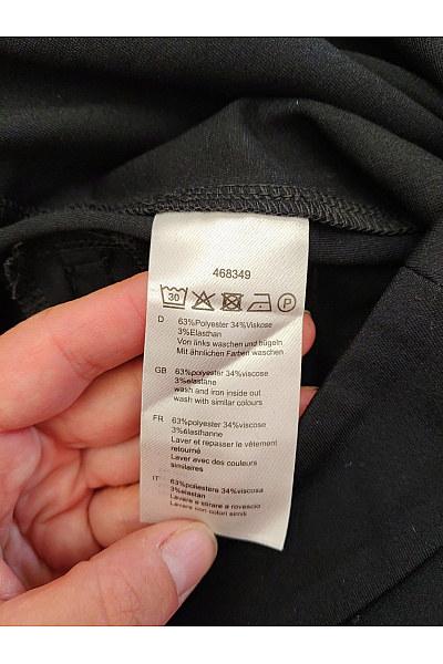 Jana Ina Černé elegantní zvonové kalhoty s vysokým pasem Vel. DE 38 | Jana Ina | obrázek 7