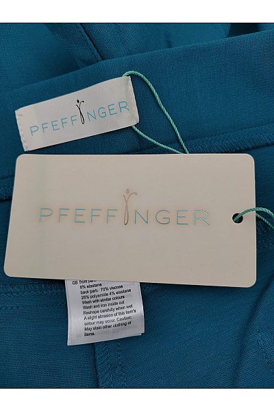 PFEFFINGER Dámské modré rovné kalhoty s pružným pasem Vel. DE 42 | PFEFFINGER | obrázek 9
