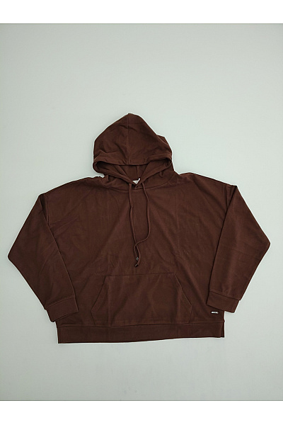 THOM By Thomas Rath Dámská Hnědá Oversized Mikina S Kapucí A Klokaní Kapsou Vel. DE 46