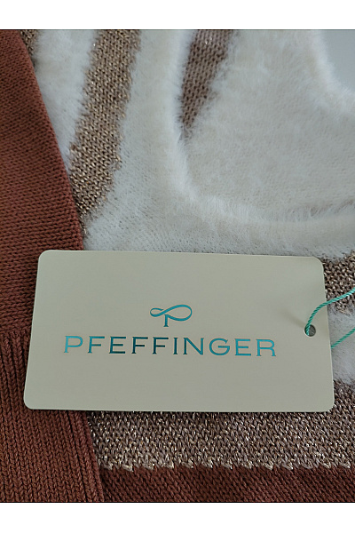 PFEFFINGER Dámský pletený pulovr s výstřihem do V hnědý Vel. DE 42 | PFEFFINGER | obrázek 7