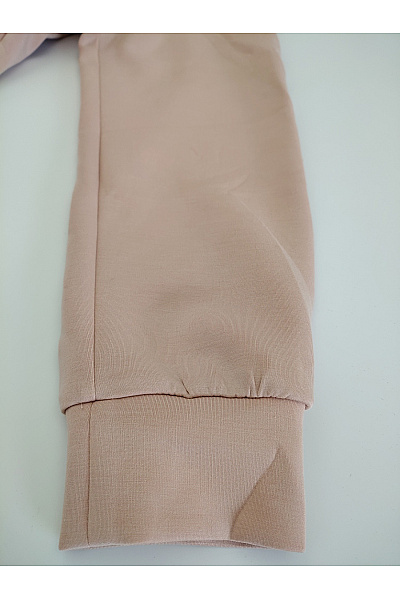 styletics by barbara Béžová dlouhá sportovní bunda s kapucí se zipem Vel. DE 36 | styletics by barbara | obrázek 2