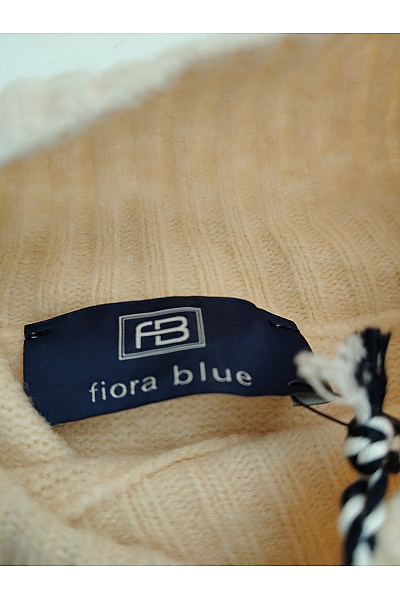 fiora blue Béžový pletený dámský pulovr se stojáčkem Vel. DE 42 | fiora blue | obrázek 9