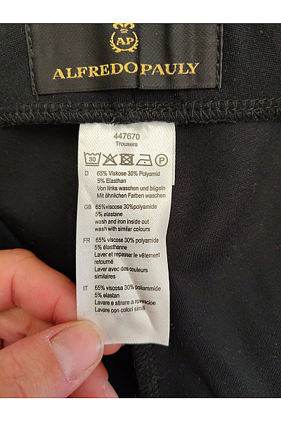 Alfredo Pauly Modré elegantní cigaretové kalhoty business Velikost DE 44 | Alfredo Pauly | obrázek 8
