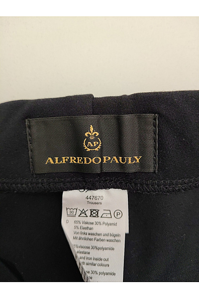 Alfredo Pauly Modré elegantní cigaretové kalhoty business Velikost DE 44 | Alfredo Pauly | obrázek 9