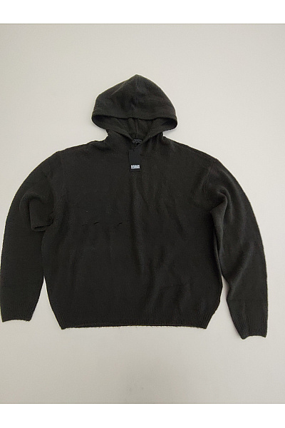 URBAN CLASSICS Černý Pletený Pánský Svetr S Kapucí Oversized Velikost EU M