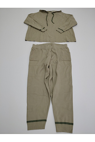 C'est tout Dámský khaki pletený komplet oversized střihu Velikost DE 48 | C'est tout | obrázek 2
