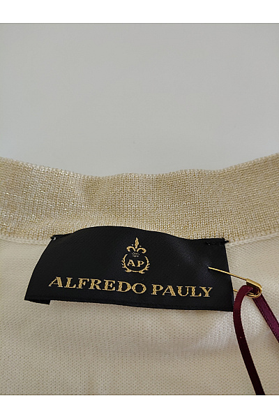 Alfredo Pauly Béžový prošívaný kardigan s perličkami elegantní Vel. DE 42 | Alfredo Pauly | obrázek 5