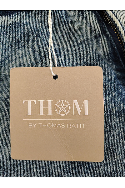 THOM By Thomas Rath Dámské modré džíny s vysokým pasem rovné seprané vintage Vel. DE 36 | THOM By Thomas Rath | obrázek 6