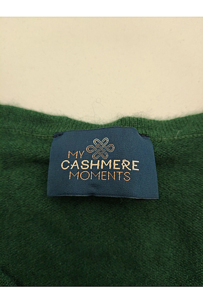 MY CASHERE MOMENTS Dámský kašmírový pulovr do véčka zelený Velikost DE 36 | MY CASHERE MOMENTS | obrázek 8
