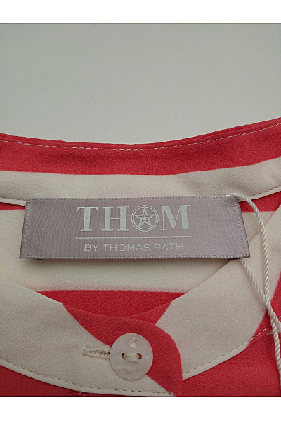 THOM By Thomas Rath Červená pruhovaná košile se stojáčkem letní Velikost DE 40 | THOM By Thomas Rath | obrázek 8