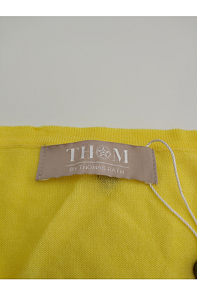 THOM By Thomas Rath Žlutý bavlněný kardigan zavinovací dlouhý Vel. DE 40 | THOM By Thomas Rath | obrázek 5