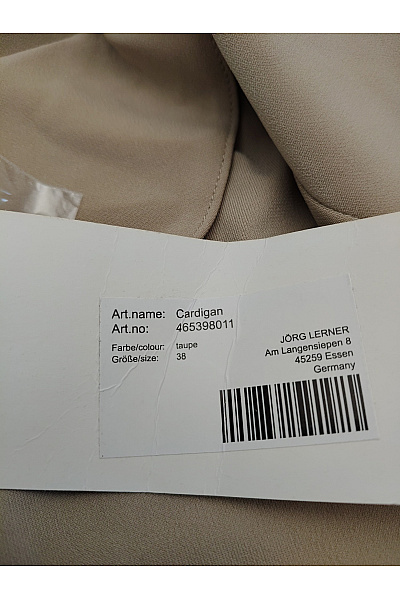 COUTURE LINE Béžová elegantní business halenka s límečkem a 3/4 rukávem Velikost DE 38 | COUTURE LINE | obrázek 9