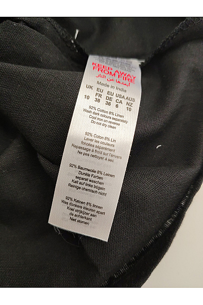 boohoo Černé bavlněné mini šaty na ramínka s výšivkou Velikost EU 38 | boohoo | obrázek 7