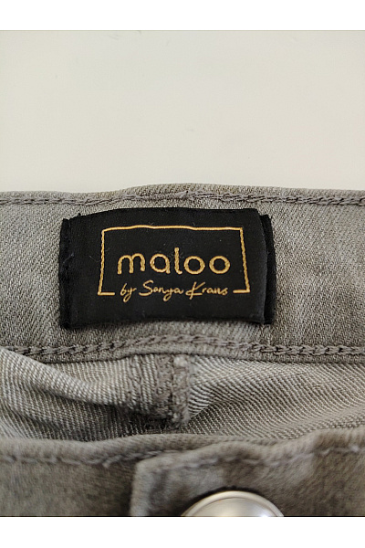 maloo Šedé bavlněné džíny s kamínky rovné Velikost EU 38 | maloo | obrázek 5
