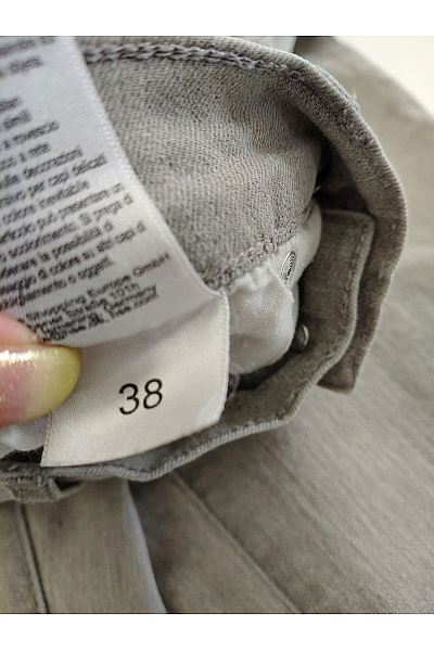 maloo Šedé bavlněné džíny s kamínky rovné Velikost EU 38 | maloo | obrázek 7