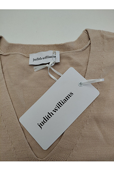 Judith Williams Béžová bavlněná halenka s výstřihem do V a 3/4 rukávem Vel. EU 42 | Judith Williams | obrázek 6