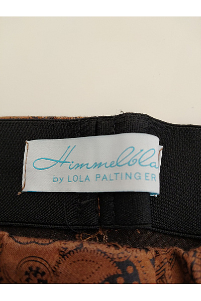 Lola Paltinger Hnědé bavlněné kalhoty s paisley vzorem elegantní Vel. DE 40 | Lola Paltinger | obrázek 5