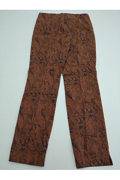 Lola Paltinger Hnědé bavlněné kalhoty s paisley vzorem elegantní Vel. DE 40 | Lola Paltinger | obrázek 8