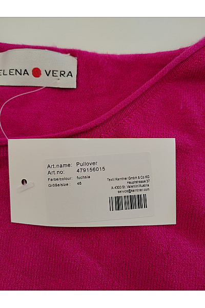 HELENA VERA Růžový dámský pulovr s flitry a spadlými rameny Velikost EU 46 | HELENA VERA | obrázek 6