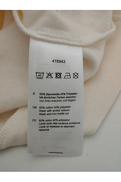 Jana Ina Béžová bavlněná mikina crewneck s pruhovaným lemem Velikost IT 46 | Jana Ina | obrázek 6