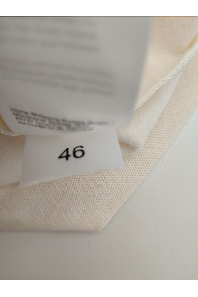 Jana Ina Béžová bavlněná mikina crewneck s pruhovaným lemem Velikost IT 46 | Jana Ina | obrázek 7