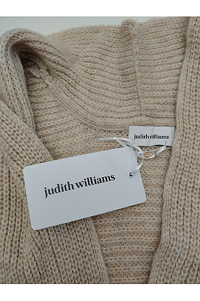 Judith Williams Béžový pletený kardigan s netopýřími rukávy a výstřihem do V Vel. DE 46 | Judith Williams | obrázek 6