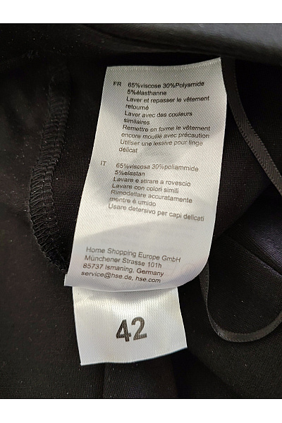 PFEFFINGER Černé elegantní zvonové kalhoty s vysokým pasem Vel. EU 42 | PFEFFINGER | obrázek 8