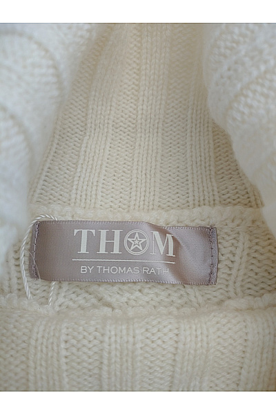 THOM By Thomas Rath Bílý pletený dámský rolák s copánkovým vzorem Vel. EU 46 | THOM By Thomas Rath | obrázek 7
