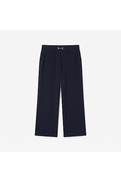 COUTURE LINE Modré široké Kalhoty S Kapsami Velikost IT 52