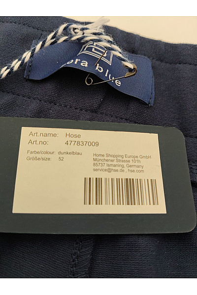 fiora blue Modré volnočasové kalhoty s kapsami a pružným pasem Velikost DE 52 | fiora blue | obrázek 7
