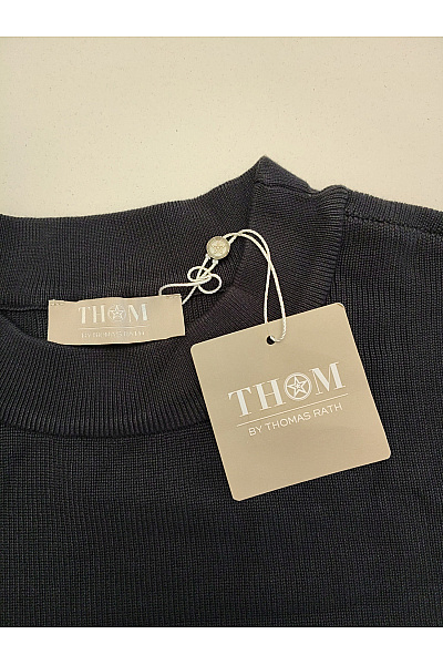 THOM By Thomas Rath Dámský modrý pletený pulovr s knoflíky Velikost DE 46 | THOM By Thomas Rath | obrázek 7