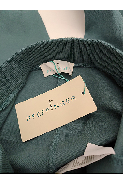 PFEFFINGER Dámské khaki tepláky s vysokým pasem a zdobením Vel. DE 17 | PFEFFINGER | obrázek 8