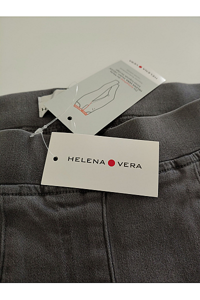 HELENA VERA Dámské bavlněné džíny s gumou v pase šedé Vel. DE 38 | HELENA VERA | obrázek 6