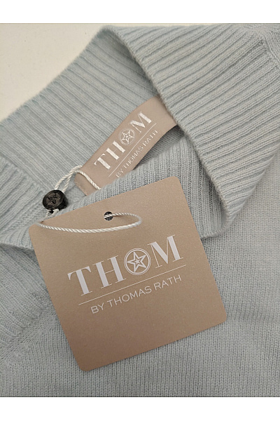 THOM By Thomas Rath Dámský vlněný pulovr do véčka šedý Velikost DE 44 | THOM By Thomas Rath | obrázek 4