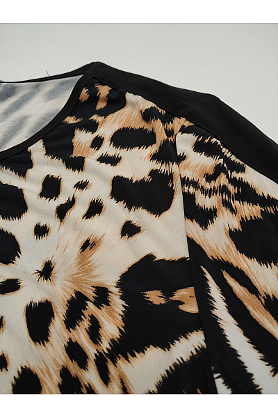 COUTURE LINE Dámské tričko s leopardím vzorem a tříčtvrtečním rukávem Velikost DE 46 | COUTURE LINE | obrázek 3