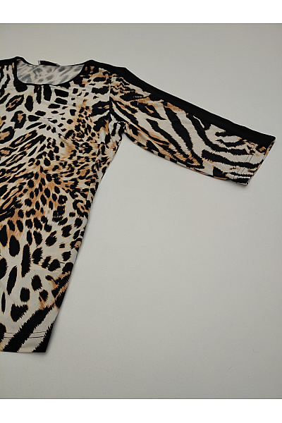 COUTURE LINE Dámské tričko s leopardím vzorem a tříčtvrtečním rukávem Velikost DE 46 | COUTURE LINE | obrázek 4