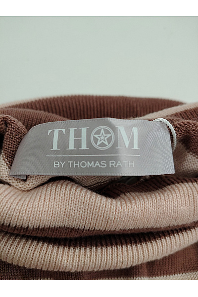 THOM By Thomas Rath Hnědý pruhovaný dámský rolák pletený basic Velikost DE 38 | THOM By Thomas Rath | obrázek 8