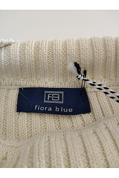 fiora blue Béžový pletený pulovr se stojáčkem a copánkovým vzorem Vel. DE 44 | fiora blue | obrázek 6