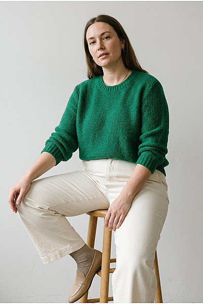 Curvy Me Zelený Dámský Oversized Pletený Pulovr Vel. EU 52