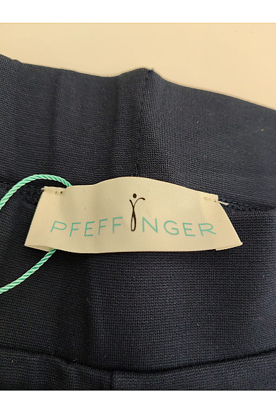 PFEFFINGER Černé dámské elegantní rovné kalhoty s vysokým pasem Velikost DE 38 | PFEFFINGER | obrázek 6